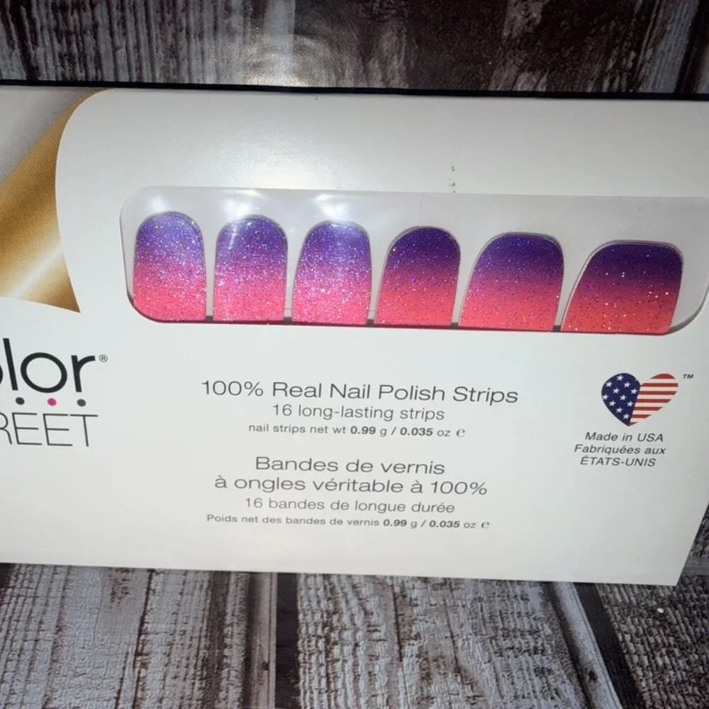 Til the Glitter Ends - Color Street Nail Polish‎ Strips NWT Retired Pink Polish